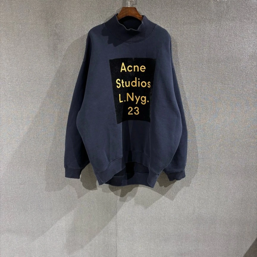 99新 AcneStudios (pm)半高领标语加绒卫衣 L码/4356