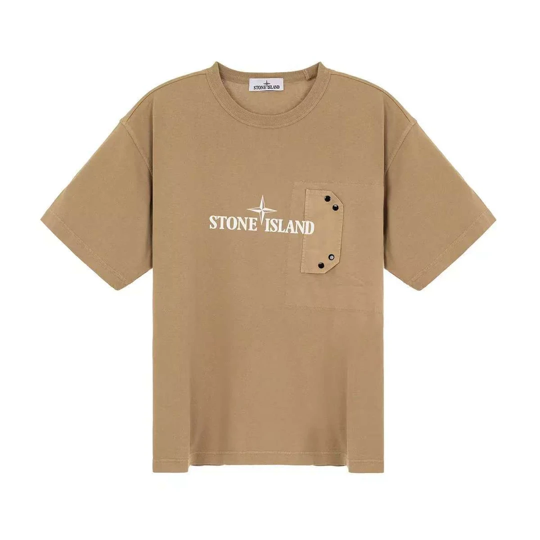 STONE ISLAND男式夏季简约纯色圆领短袖日常休闲T恤5324710M10001