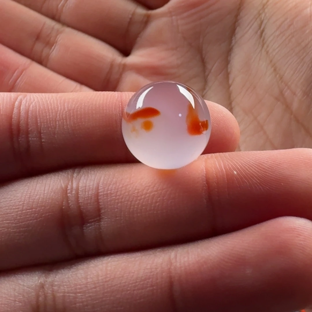 南红玛瑙未镶嵌干掌飘花14.8mm