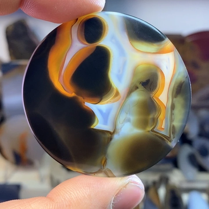 玛瑙/玉髓颈饰足银镀金镶嵌