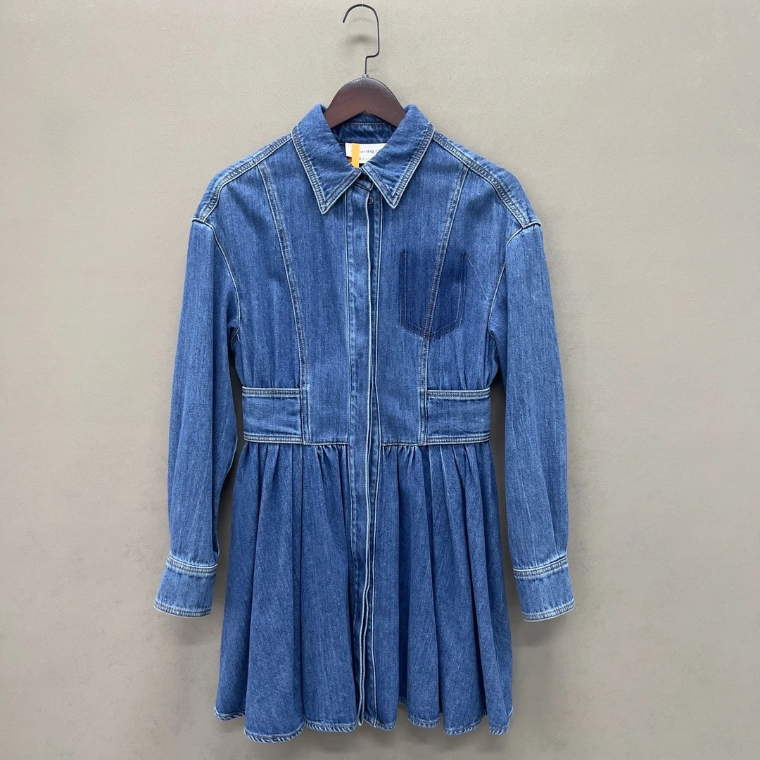 99新 Alexander McQueen/亚历山大·麦昆 牛仔连衣裙 42码 cl00637