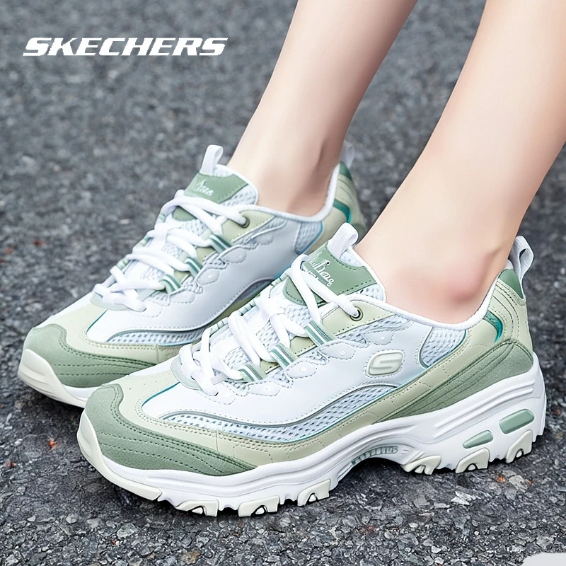 【小冰熊】斯凯奇女鞋薄荷绿熊猫鞋休闲鞋旅行逛街不累脚缓震运动鞋