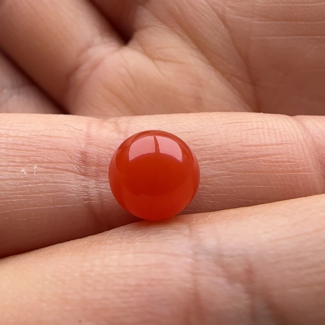 南红玛瑙圆珠8未镶嵌涛*棉点