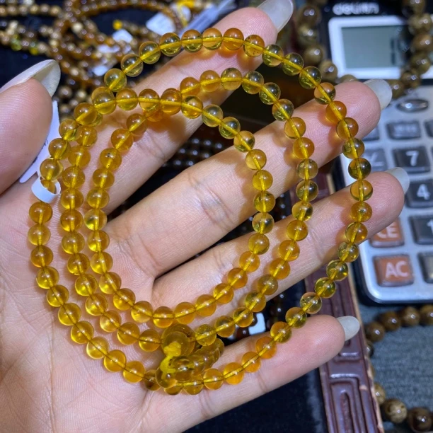 天然缅甸琥珀项链