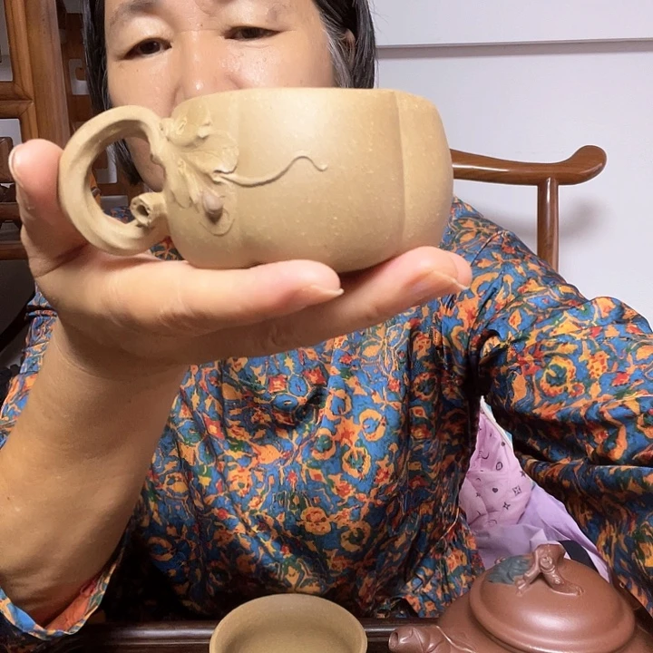茶杯紫砂紫砂手艺人储影勤全手工制作