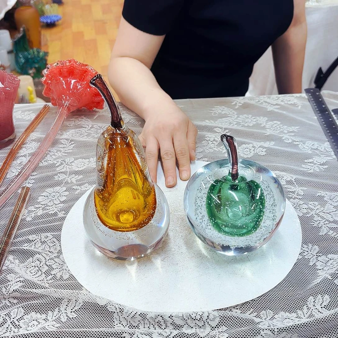 一对琉璃花瓶花器艺术品