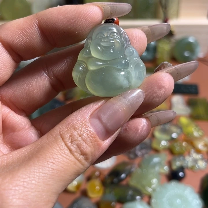 蛇纹石玉合金颈饰