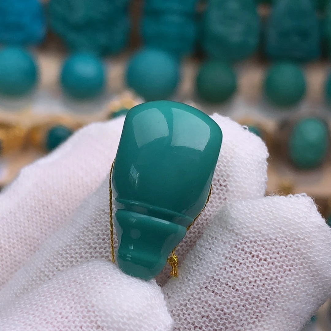 未镶嵌绿松石珠宝奇石13mm