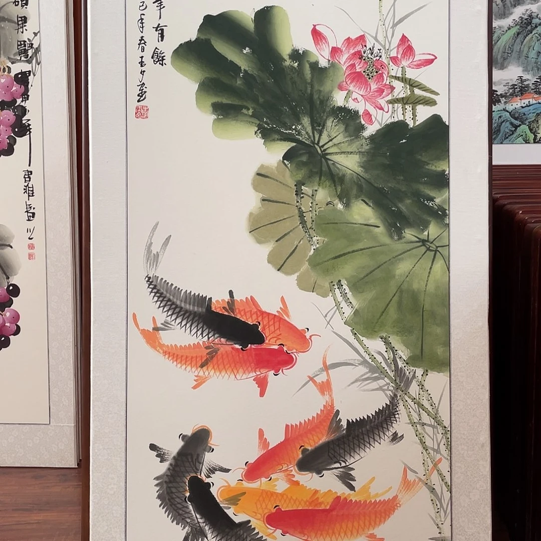 国画带框尺寸63*123厘米