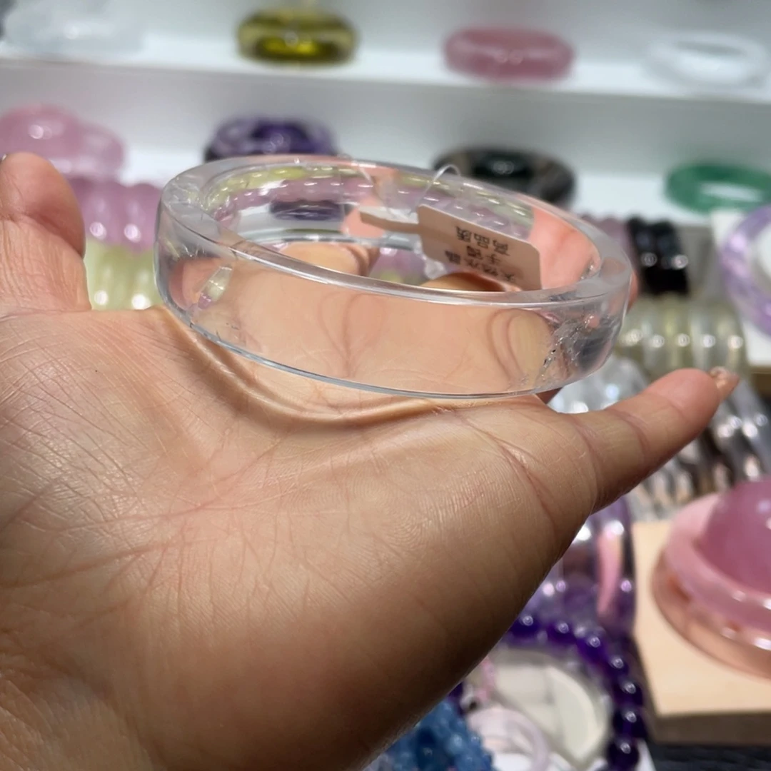 水晶手镯63圈口22号未镶嵌