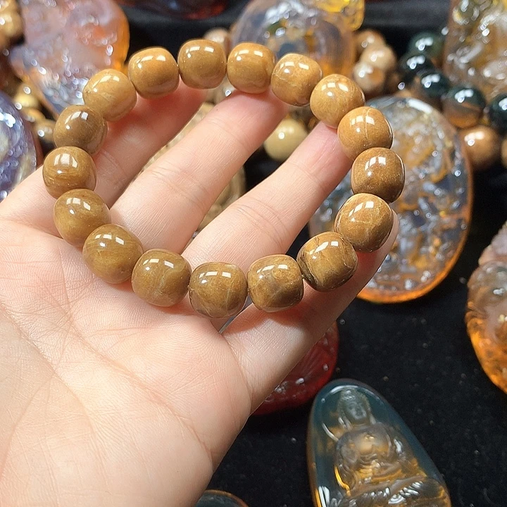 琥珀未镶嵌颈饰根蜡老型手串12*