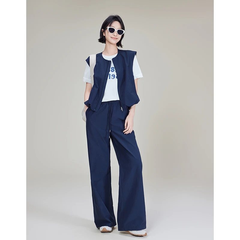 A美洋MEIYANG 梅川套装【零压系列】空气皱感_无袖马甲休闲裤-周三