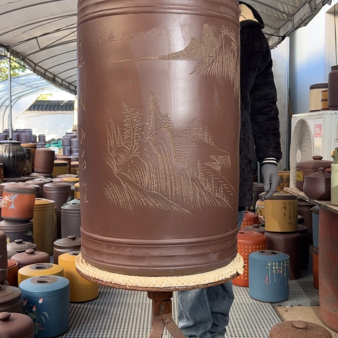 茶叶罐紫砂80 饼茶叶罐