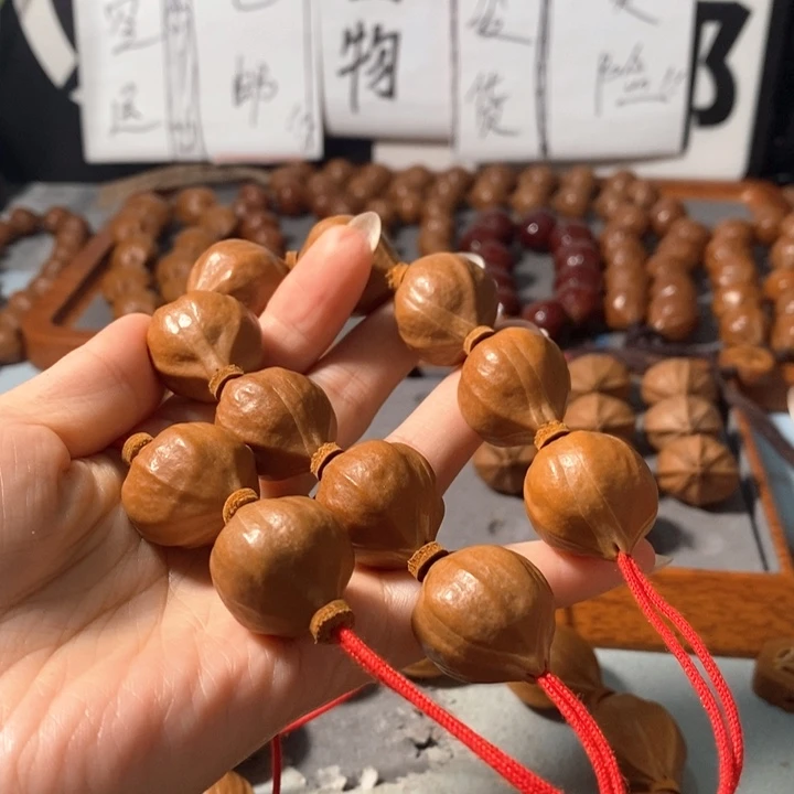 手串橄榄核6212精品老树王百万水晶核9+2颗