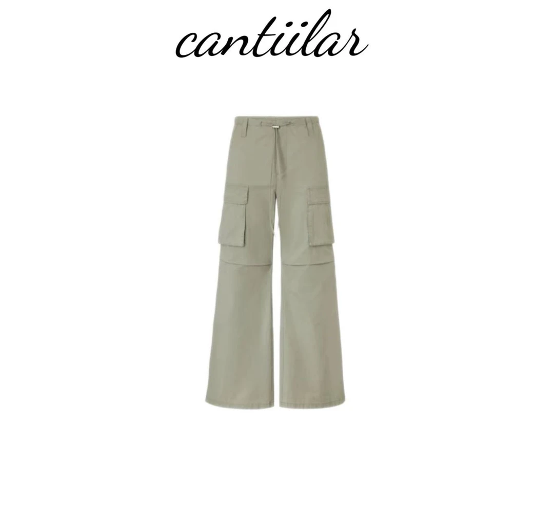 CANTIILAR “伞兵工装裤”夏季抽绳百搭显瘦工装裤 2105