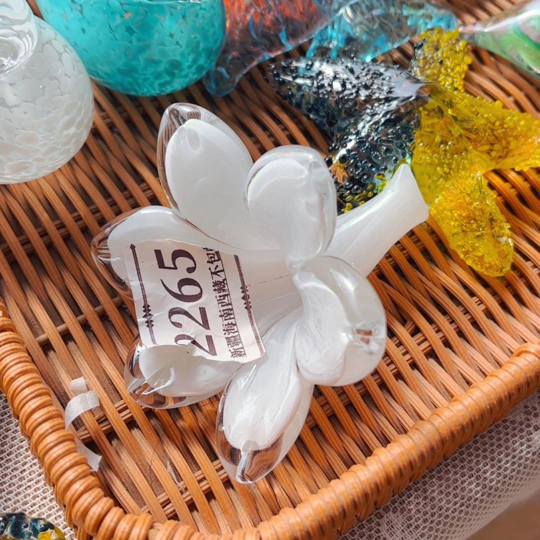 琉璃小花朵2265 花瓶摆件长9