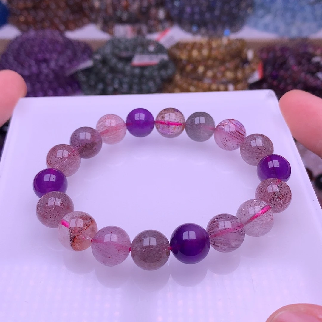 未镶嵌手链水晶10.8mm超七