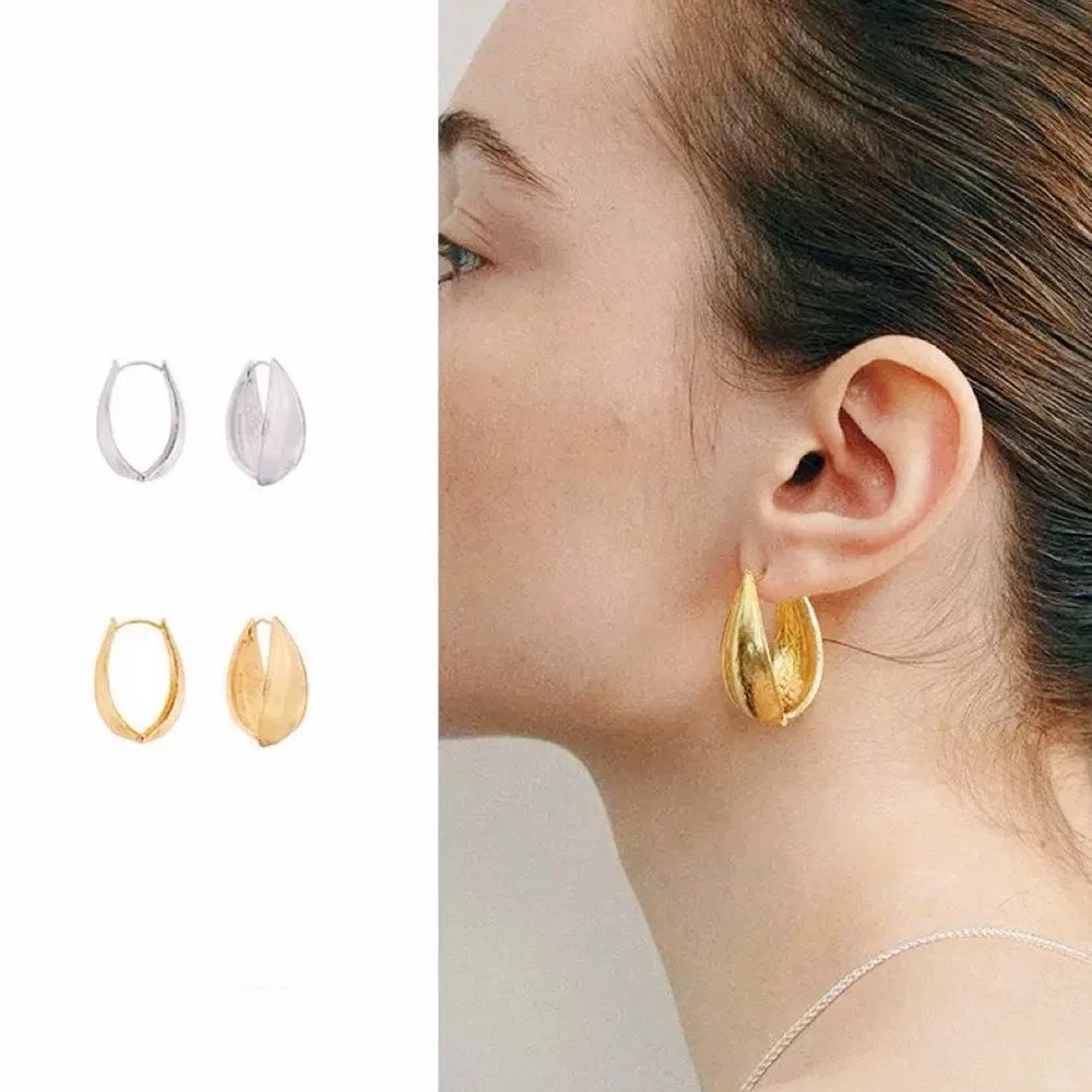 铜合金耳饰 果荚双面叶片长款耳环复古小众高级轻奢气质清冷感