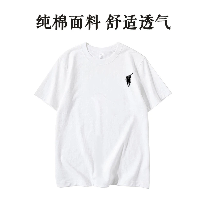 VLONE MASS战马刺绣潮流时尚情侣款纯棉短袖