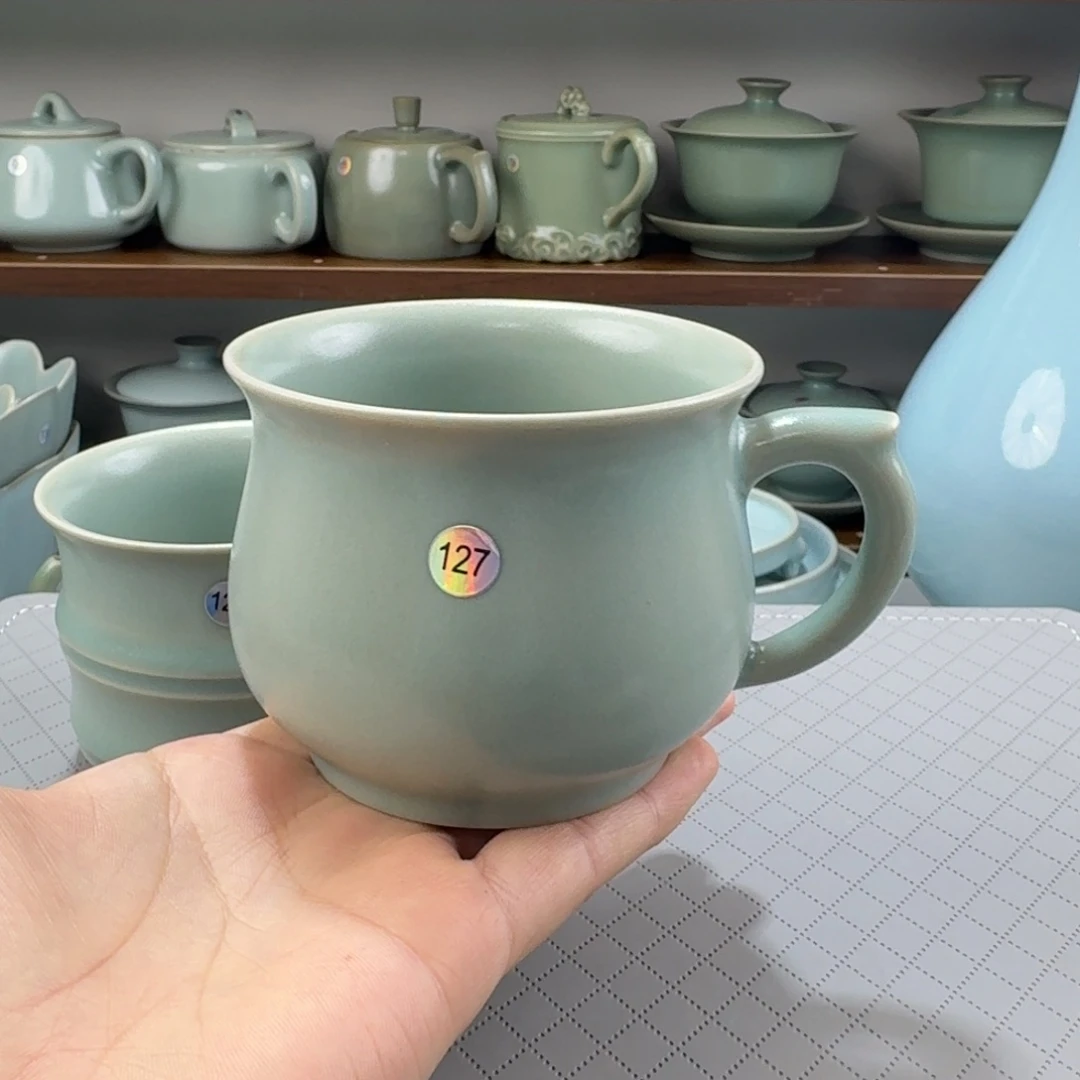 瓷摆件精品汝窑仿古釉马克杯