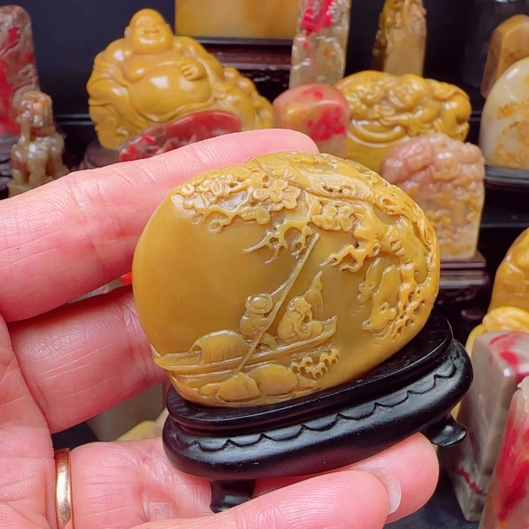 昌化石田黄石小摆