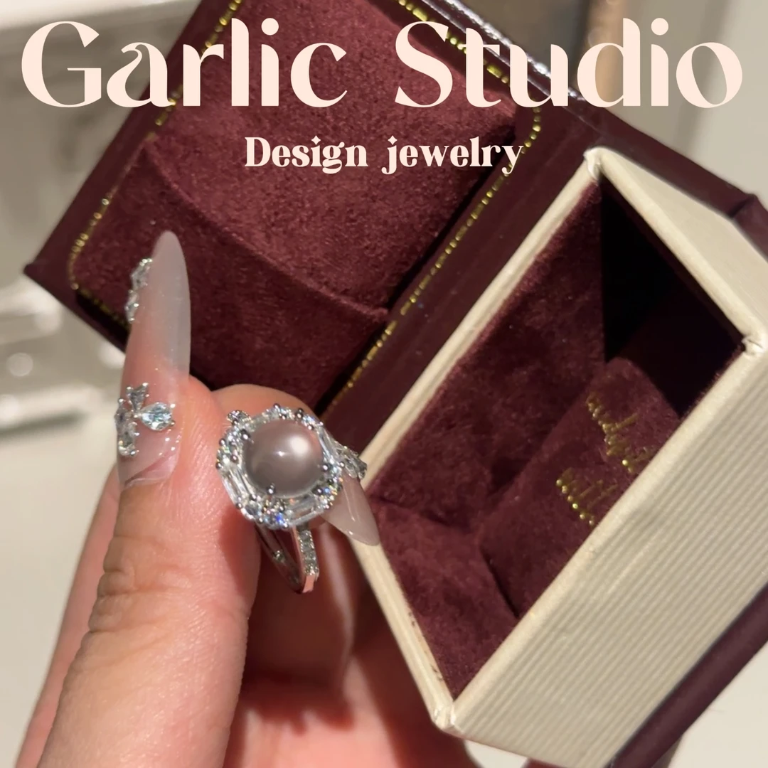 925银戒指 <Garlic Studio>小冰块-每一颗水沫都是挑过的戒指
