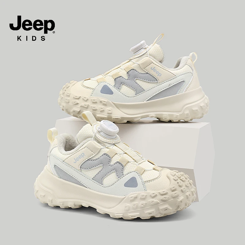 jeep男童运动鞋软底儿童春款鞋百搭时尚跑步鞋休闲小白鞋女童鞋子