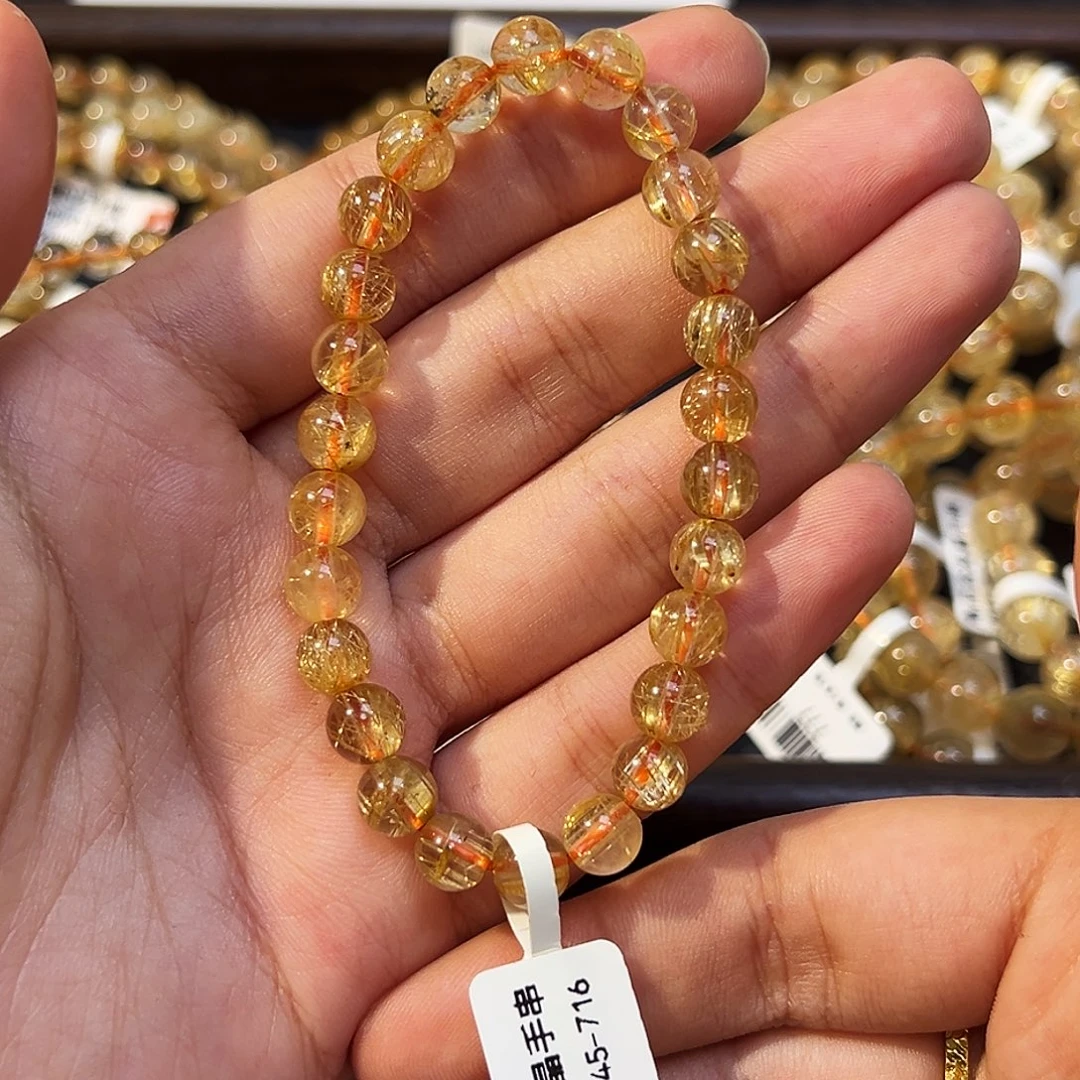 手串水晶未镶嵌天然金钛晶