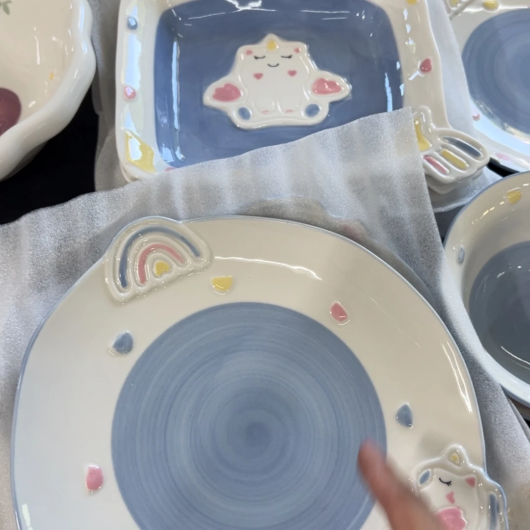 摆件高温陶瓷釉下彩正品！