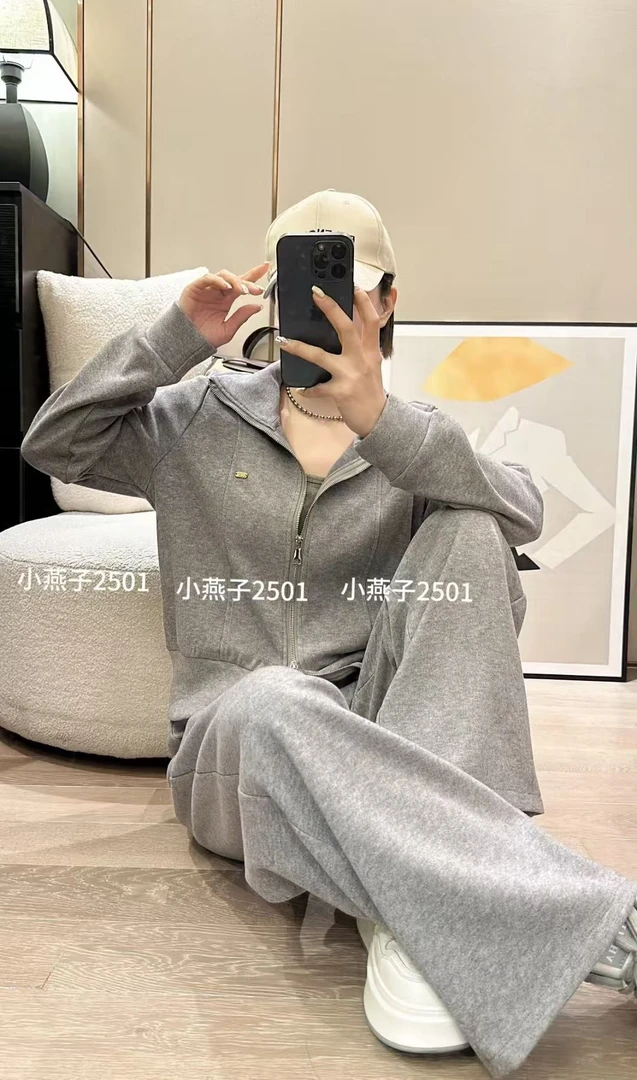 运动两件套时尚休闲显瘦设计感潮流卫衣套装