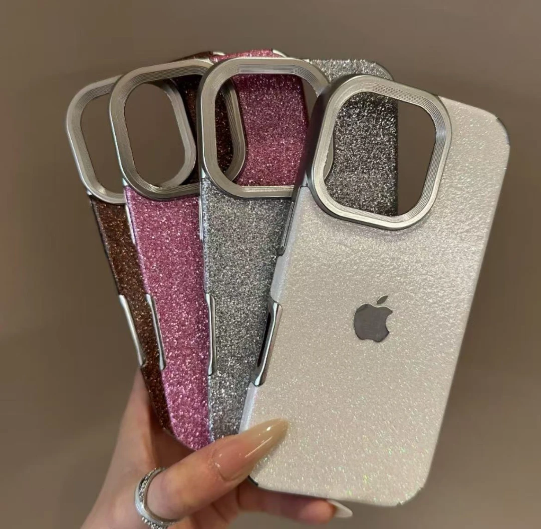 新款电镀闪粉适用苹果16手机壳iPhone15promax全包14防摔13轻奢12
