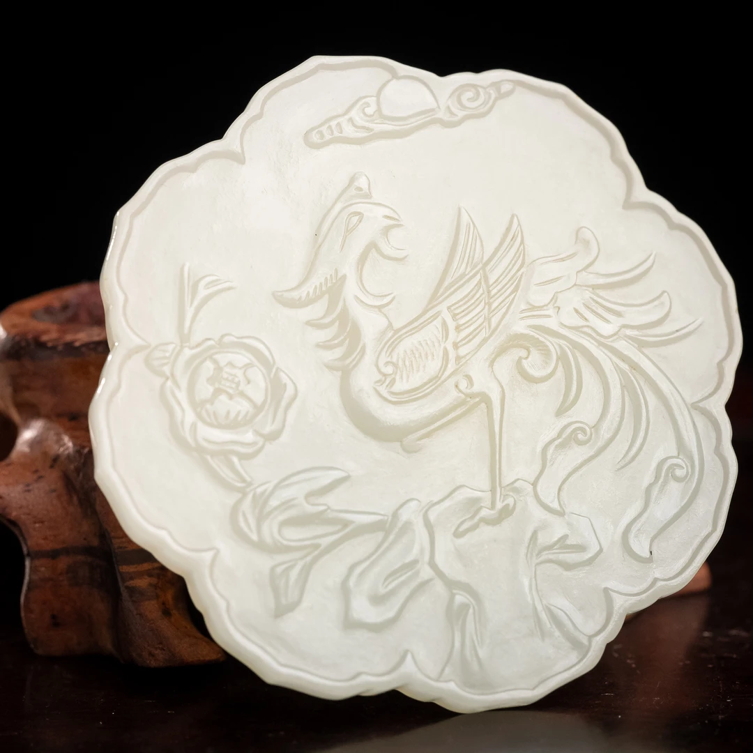 清代和田玉凤鸟玉佩-NX