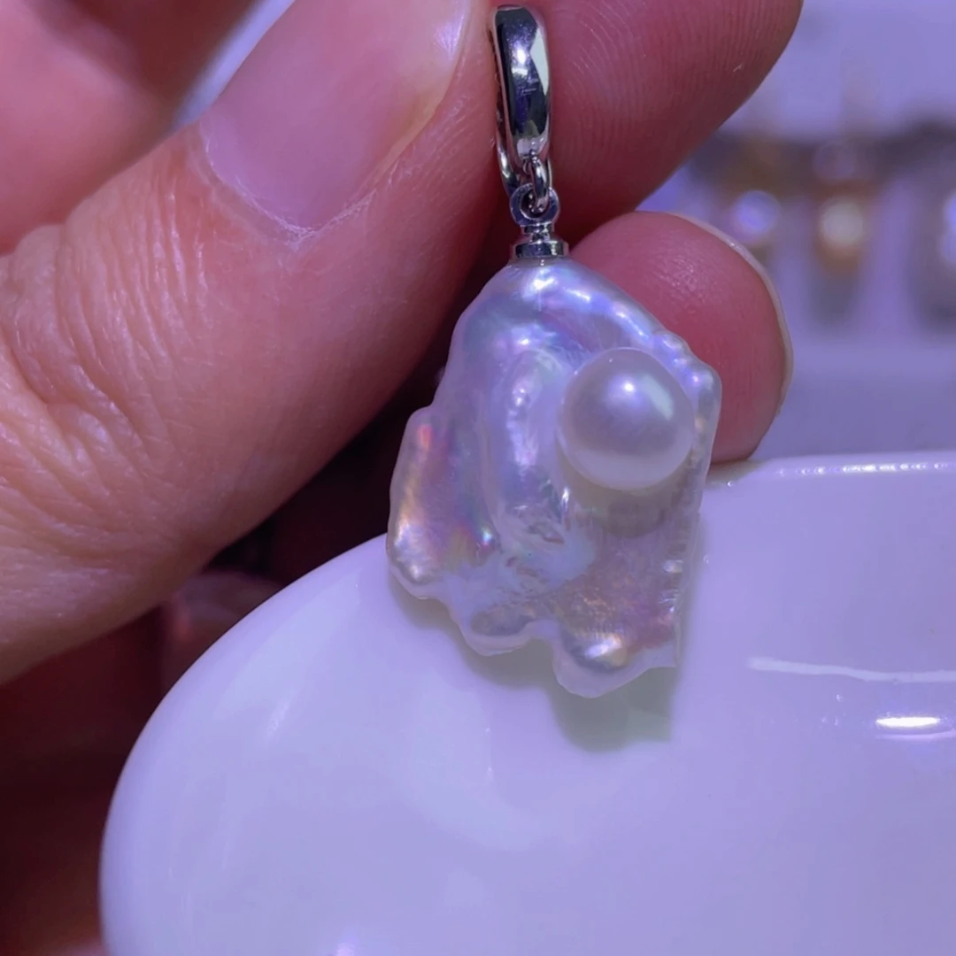 天然淡水珍珠吊坠未镶嵌淡水珍珠