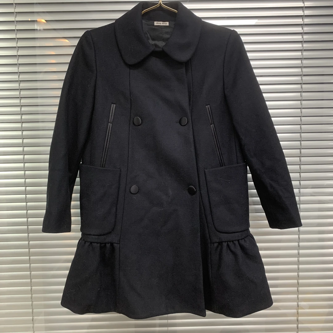 99新 MIU MIU/缪缪 藏蓝色大衣外套/B01909/38码