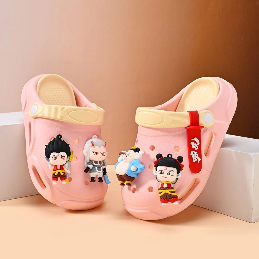 哪吒敖丙拖鞋儿童洞洞鞋夏季女童新款防滑软底2025沙滩鞋海边男童