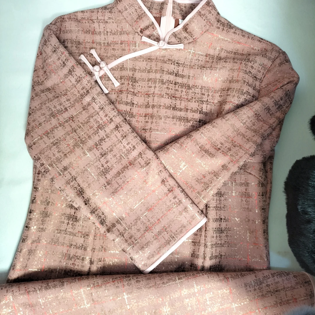 秋冬春复古改良修身显瘦中长款中式气质修身七分袖旗袍连衣裙