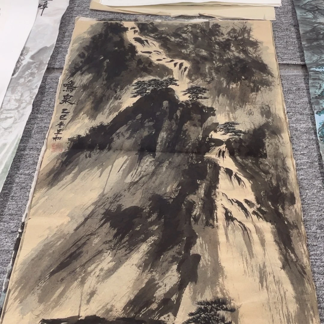 国画绘画作品多次