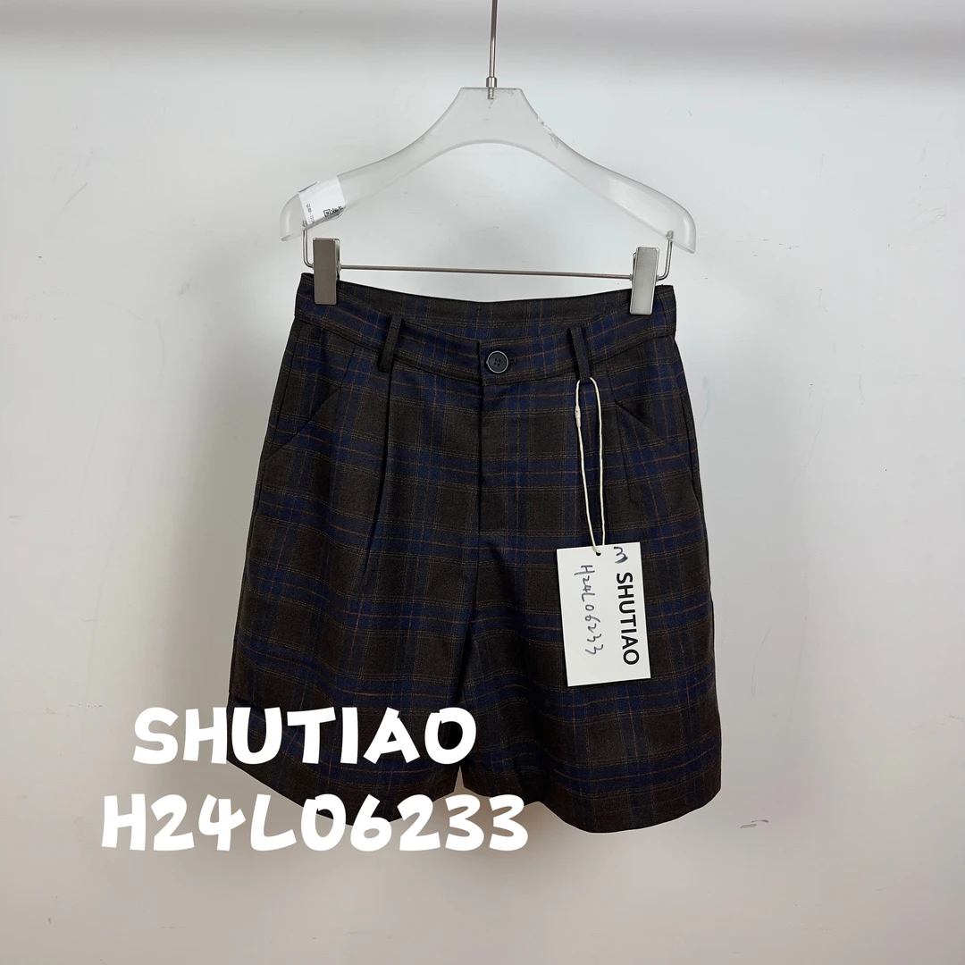 【SHUTIAO】2024秋冬：新款小众设计款短裤H24L06233