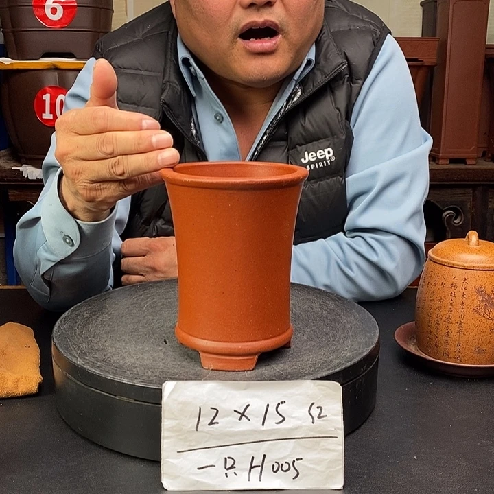 紫砂花盆货号一只H005
