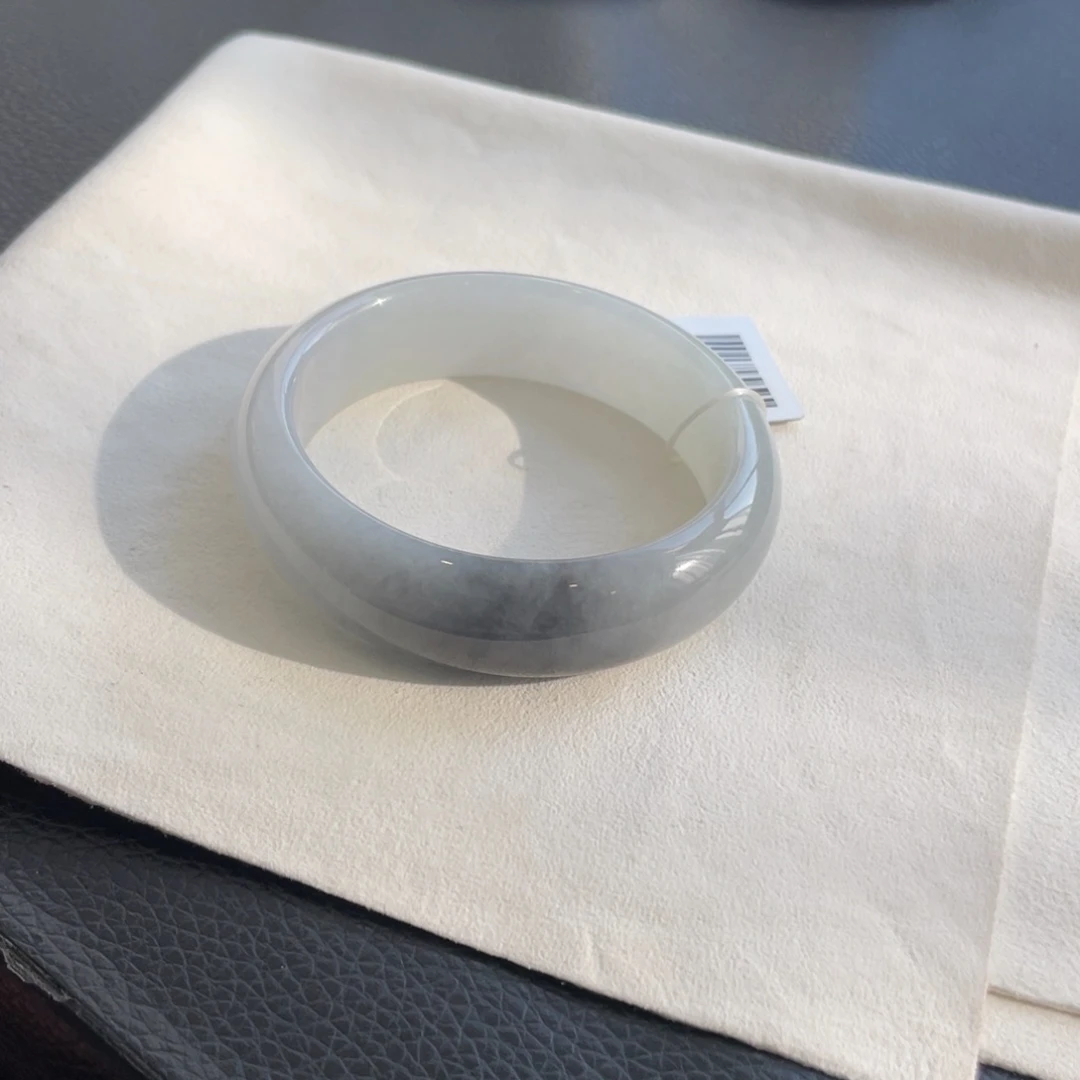 翡翠未镶嵌手镯棉线50.5