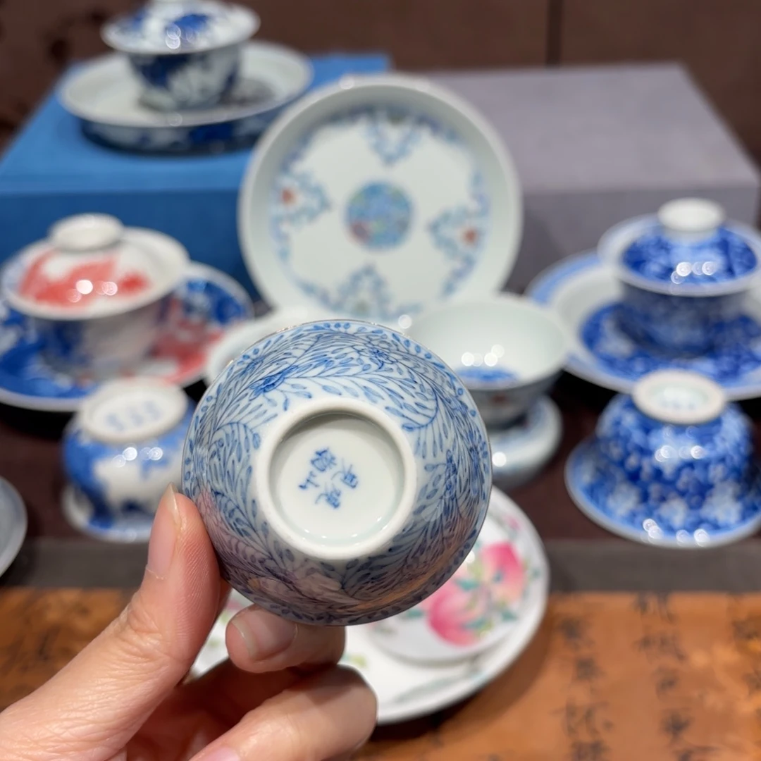 瓷片芝景德镇纯手工手绘