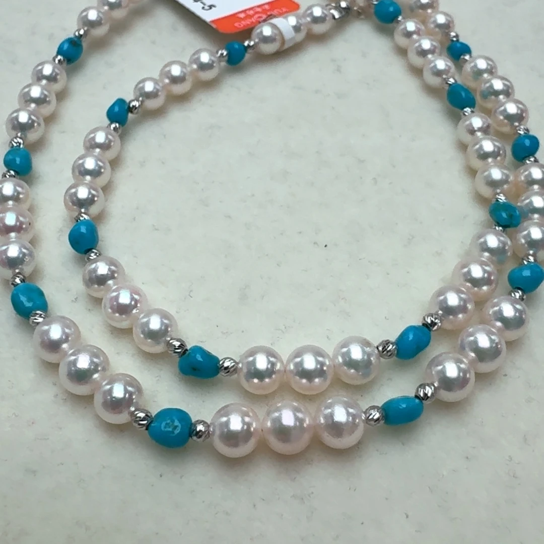 颈饰18K金镶嵌海水珍珠@@aq373