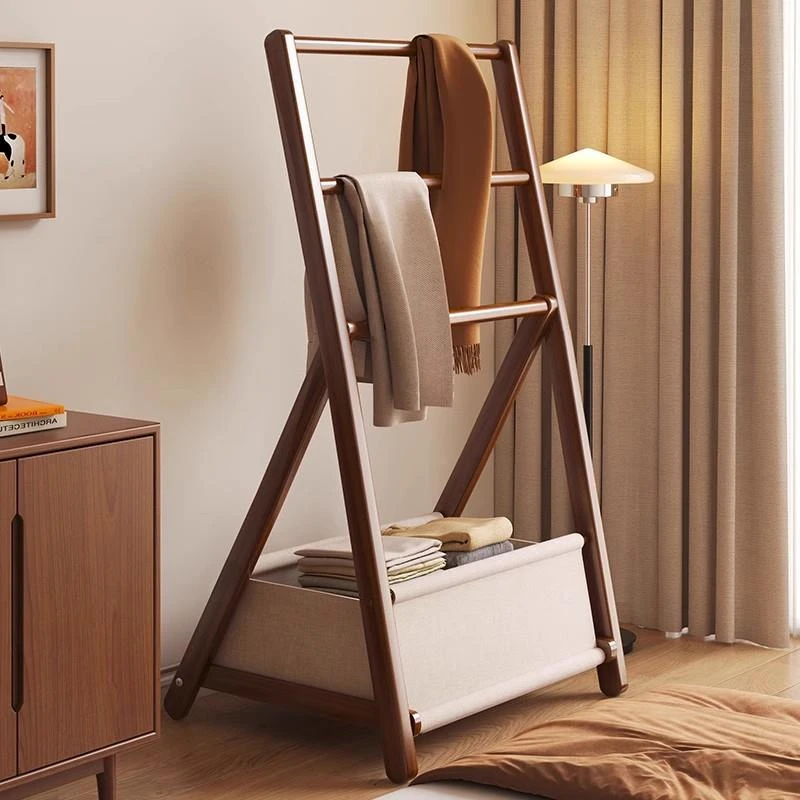 衣架落地卧室挂衣架飘窗床边床尾衣服收纳神器衣帽架临时房间家用