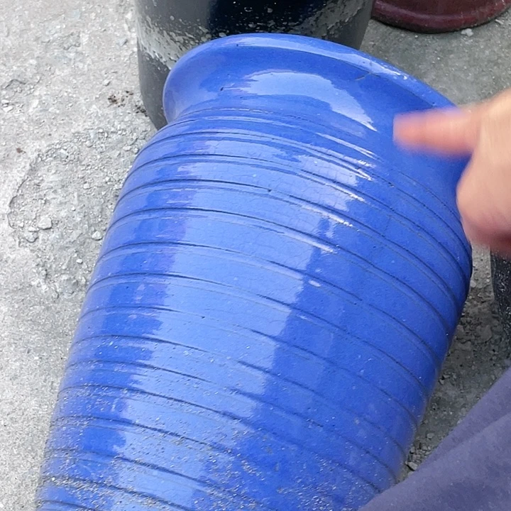 紫砂花盆瑕疵25.35底裂