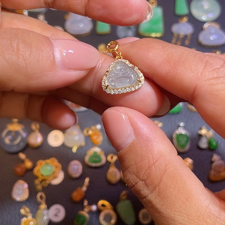 翡翠银S925镶嵌颈饰