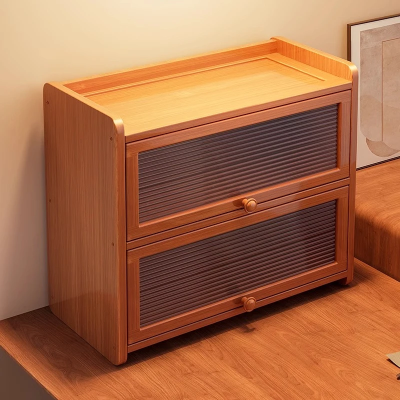 桌面置物架防尘桌上办公室工位收纳家用书桌台面茶具茶叶水杯架子