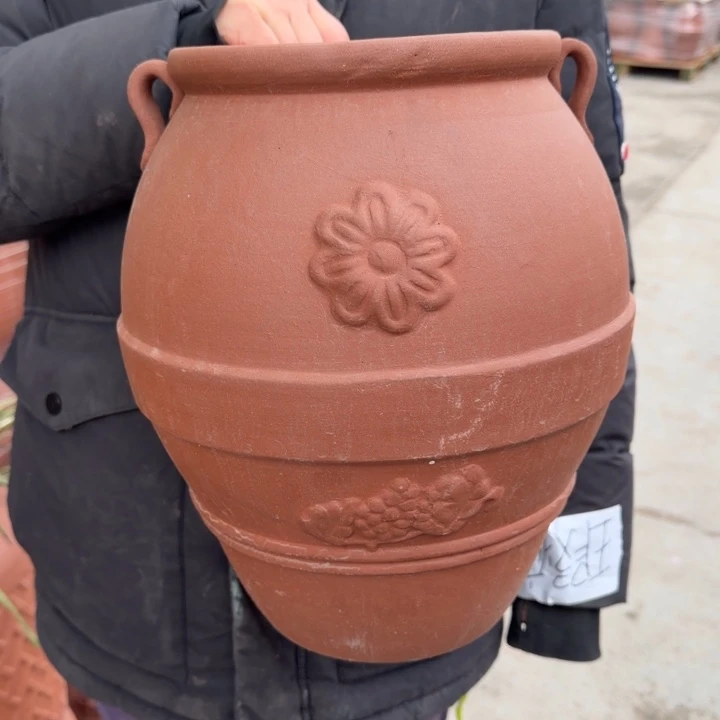 花盆紫砂口21高35宜兴紫砂 粗糙正常