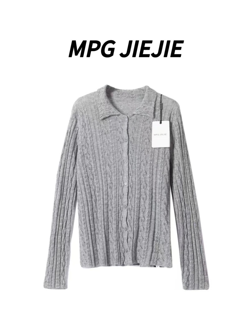 MPG JIEJIE【心动前奏】25早秋绵羊毛polo衫针织衣