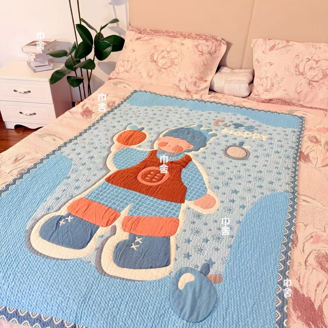 【小王子】120*150cm多层全棉纱布加厚透气柔软舒适泡芙被B