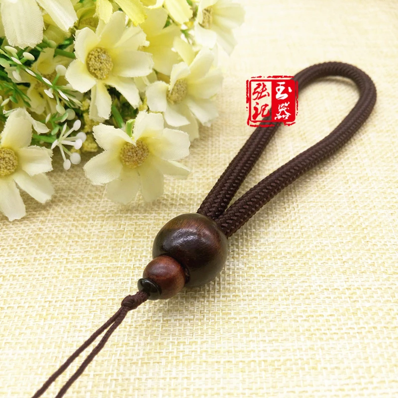 手把件珠子挂绳 粗绳玉器挂绳 diy编织把件绳